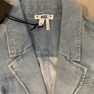 Paige Songbird denim overalls w/ long sleeves, Sz.6, NWT